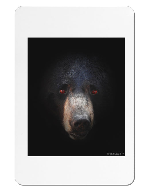 Scary Black Bear Aluminum Magnet-TooLoud-White-Davson Sales