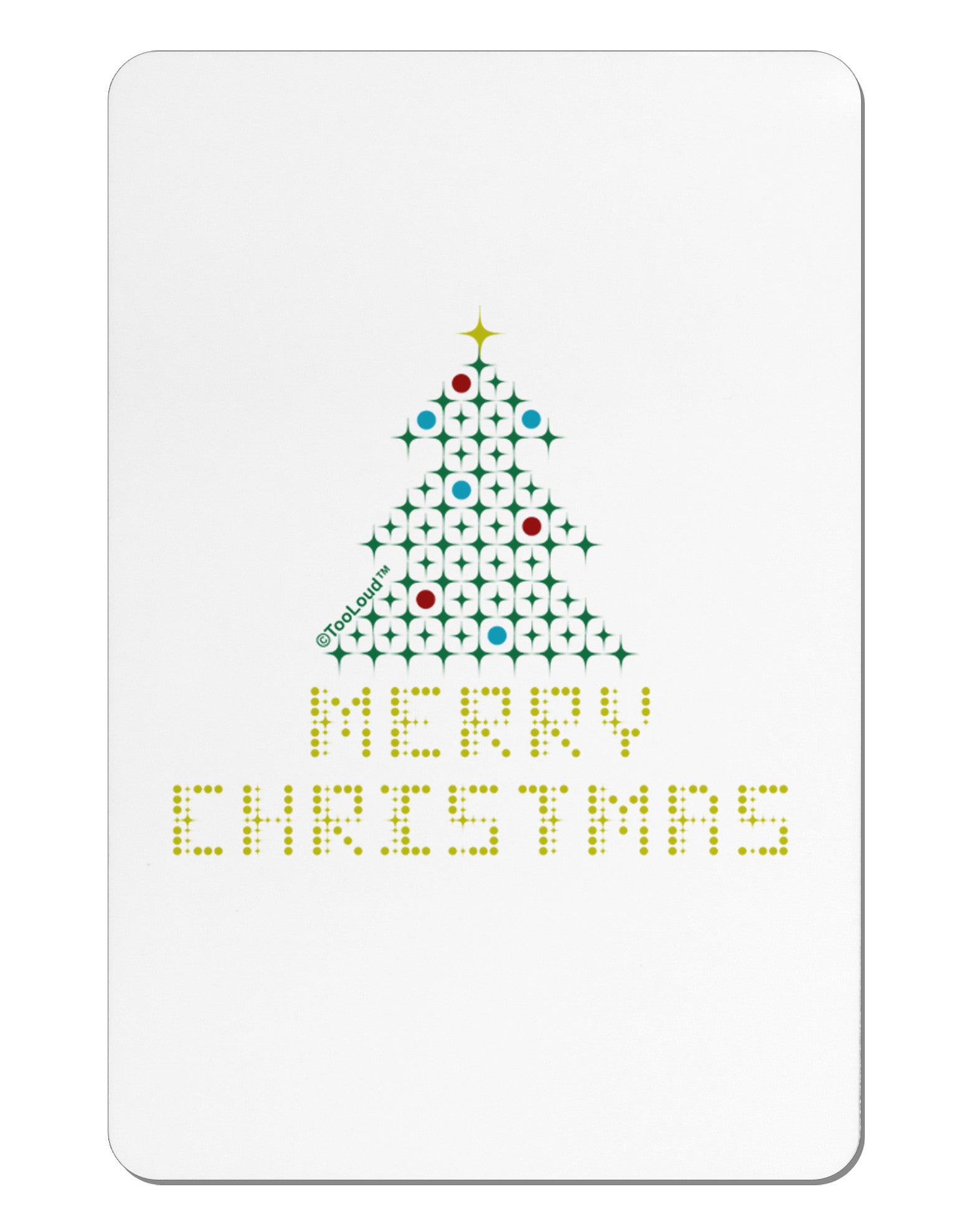 Merry Christmas Sparkles Aluminum Magnet-TooLoud-White-Davson Sales