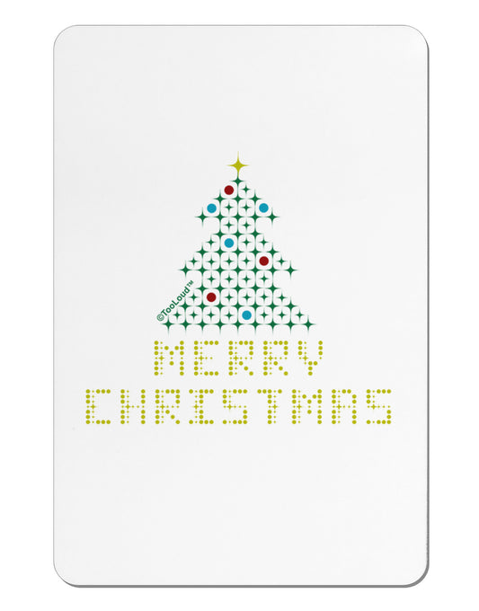 Merry Christmas Sparkles Aluminum Magnet-TooLoud-White-Davson Sales