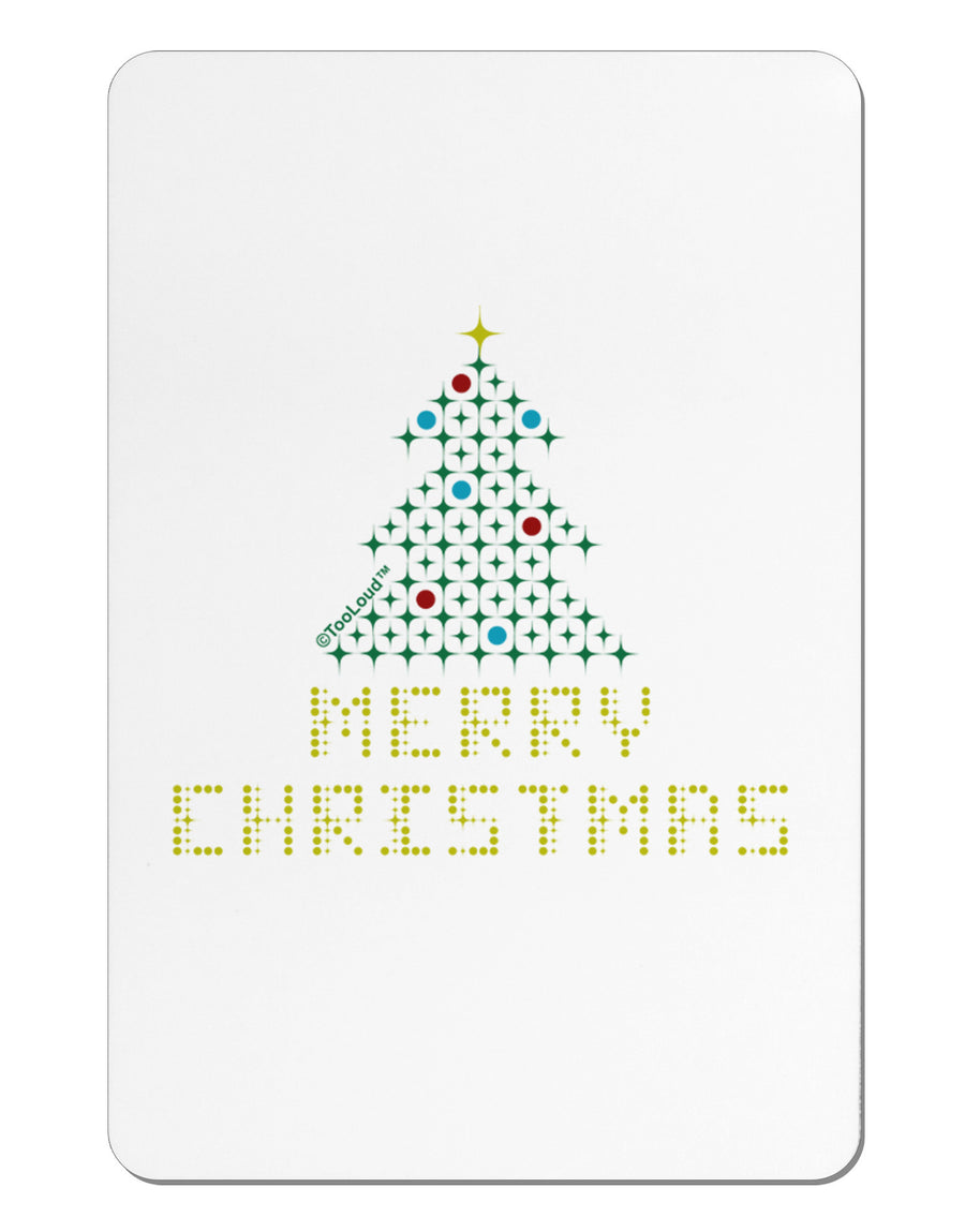 Merry Christmas Sparkles Aluminum Magnet-TooLoud-White-Davson Sales