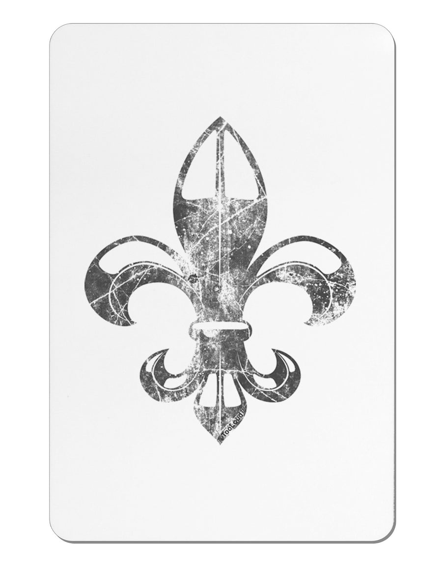 Distressed Fleur de Lis Aluminum Magnet-TooLoud-White-Davson Sales