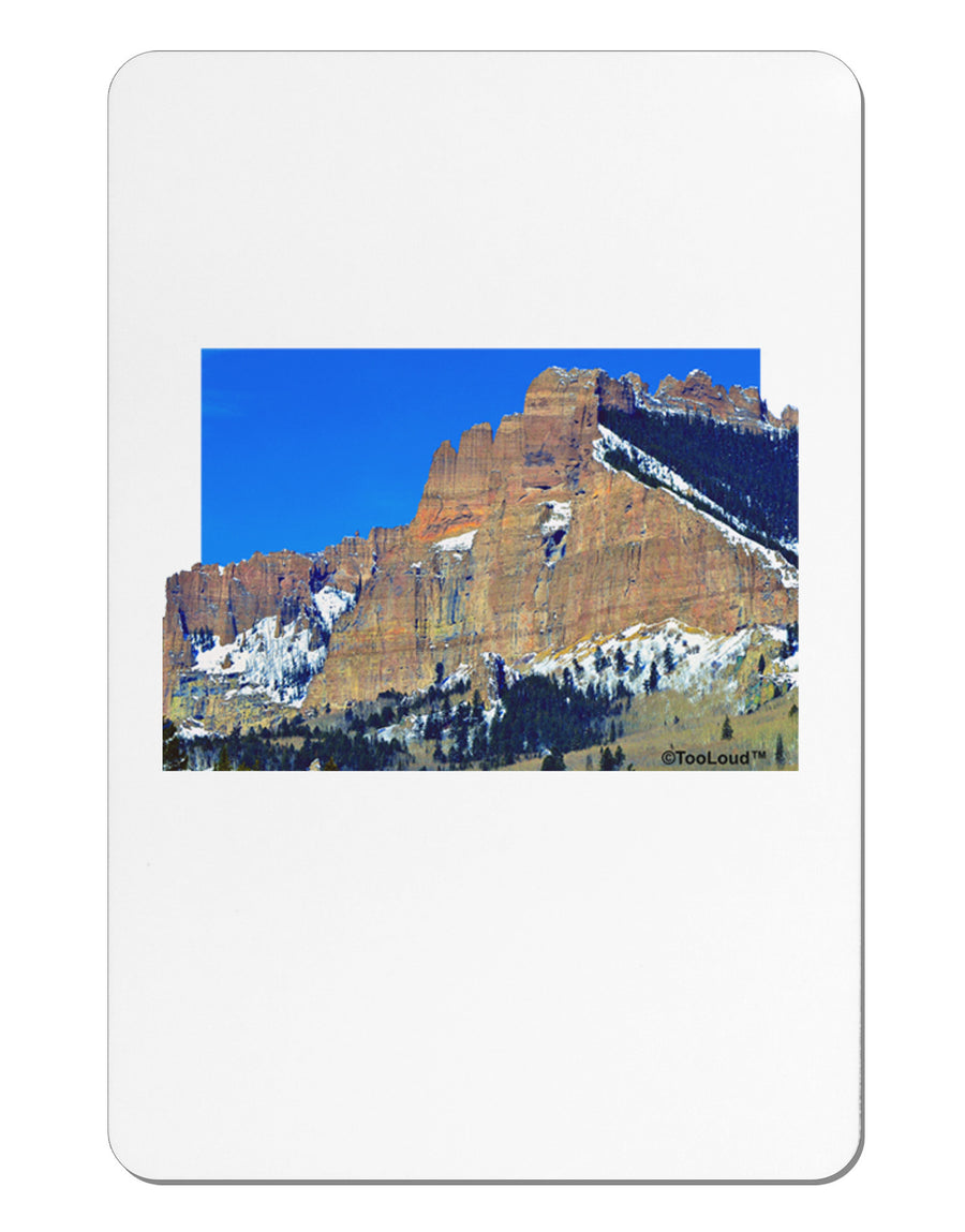 Colorado Snowy Mountains Cutout Aluminum Magnet-TooLoud-White-Davson Sales