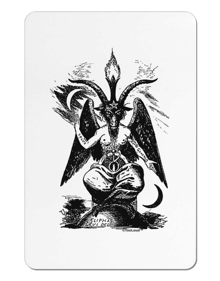 Baphomet Illustration Aluminum Magnet by TooLoud-TooLoud-White-Davson Sales