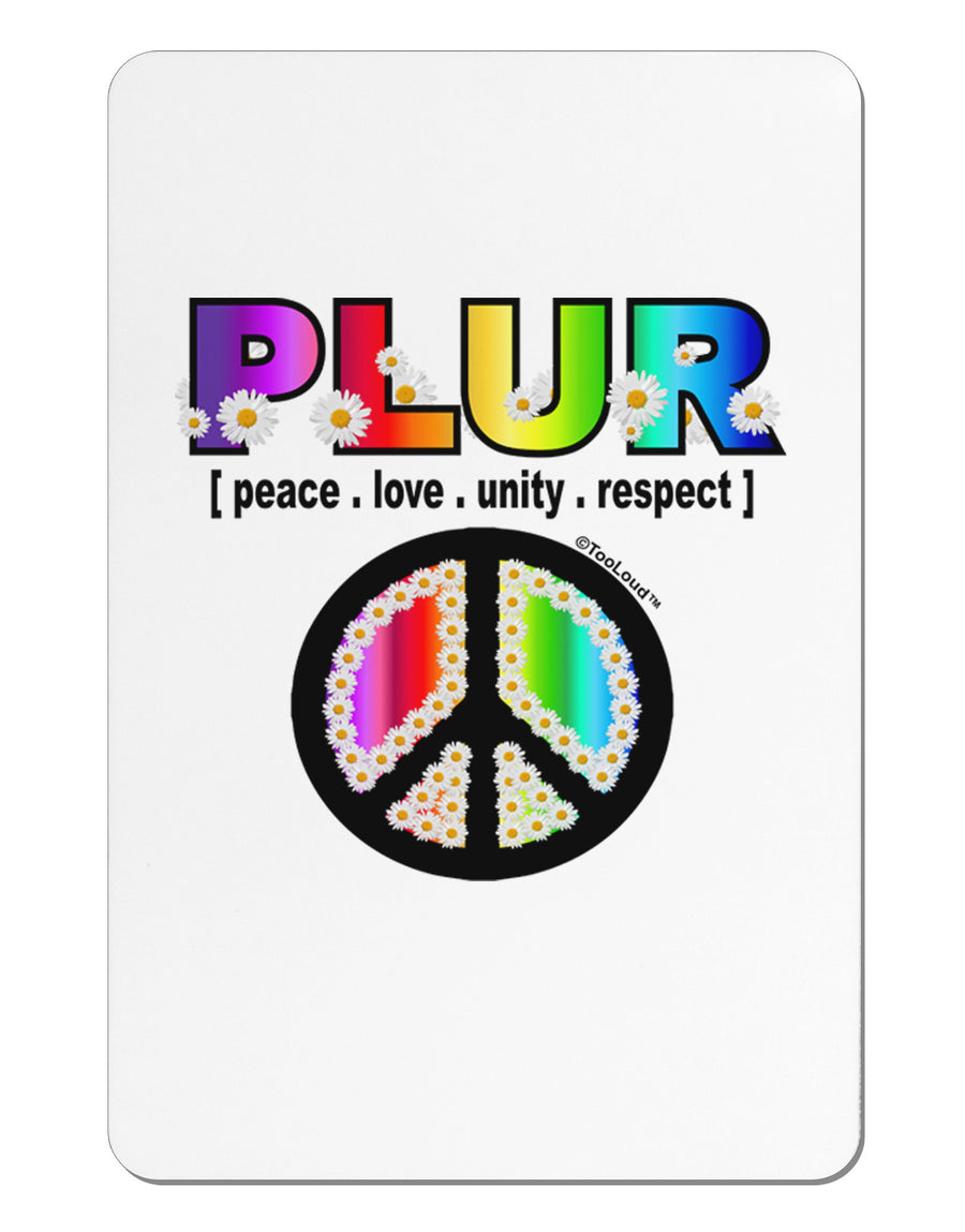 PLUR Rainbow Aluminum Magnet-TooLoud-White-Davson Sales