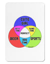 Beer Girl and Sports Diagram Aluminum Magnet-TooLoud-White-Davson Sales