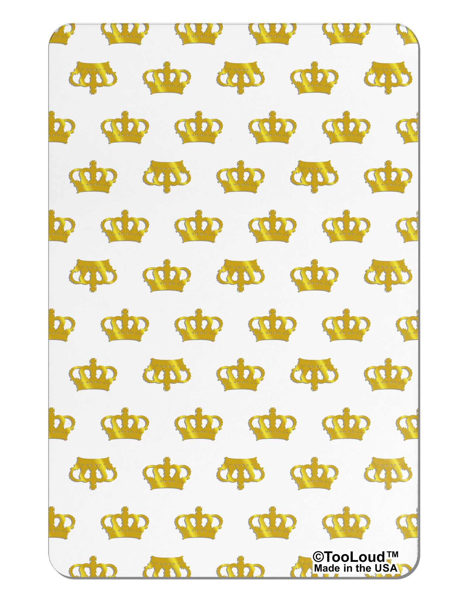 Gold Crowns AOP Aluminum Magnet All Over Print by TooLoud-TooLoud-White-Davson Sales