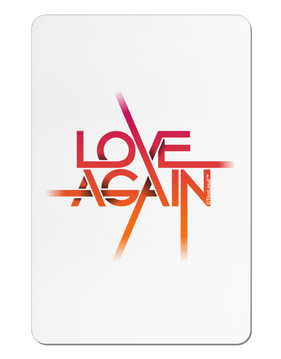 Love Again Typography Aluminum Magnet-TooLoud-White-Davson Sales