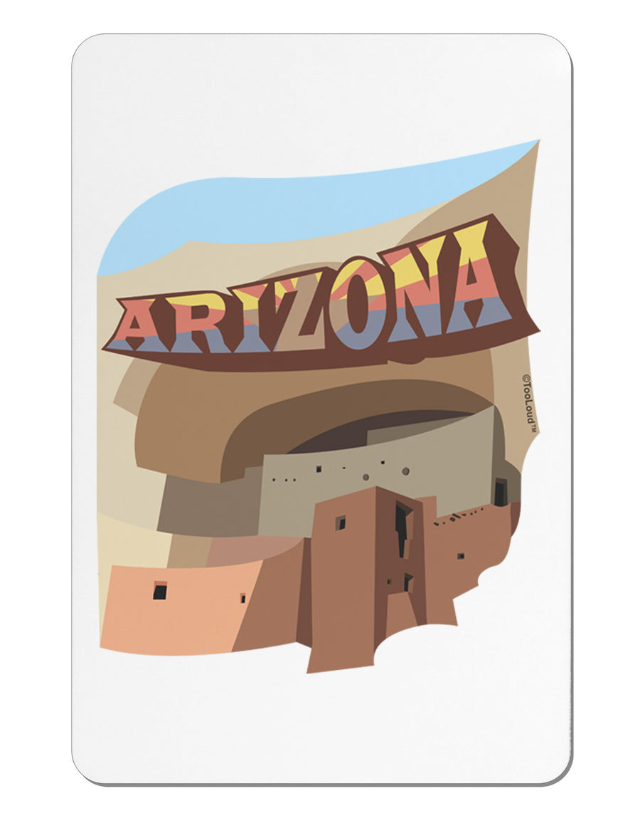 Arizona Montezuma Castle Aluminum Magnet-TooLoud-White-Davson Sales