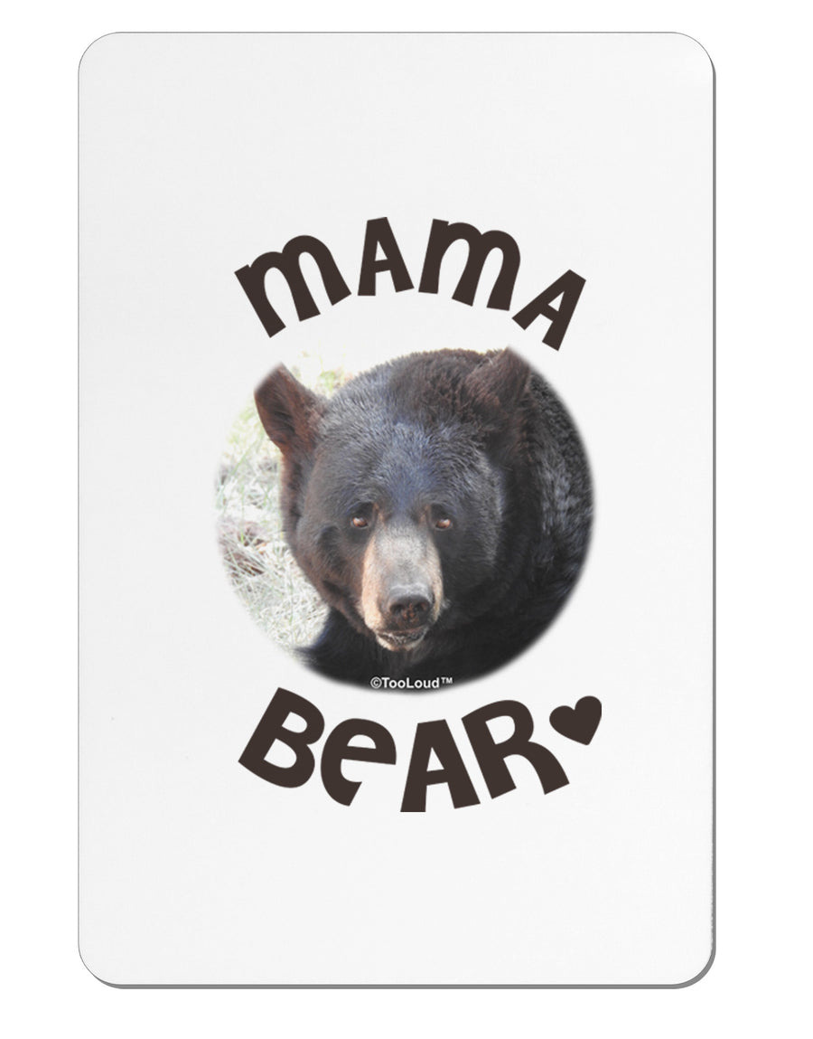 Black Bear - Mama Bear Aluminum Magnet-TooLoud-White-Davson Sales