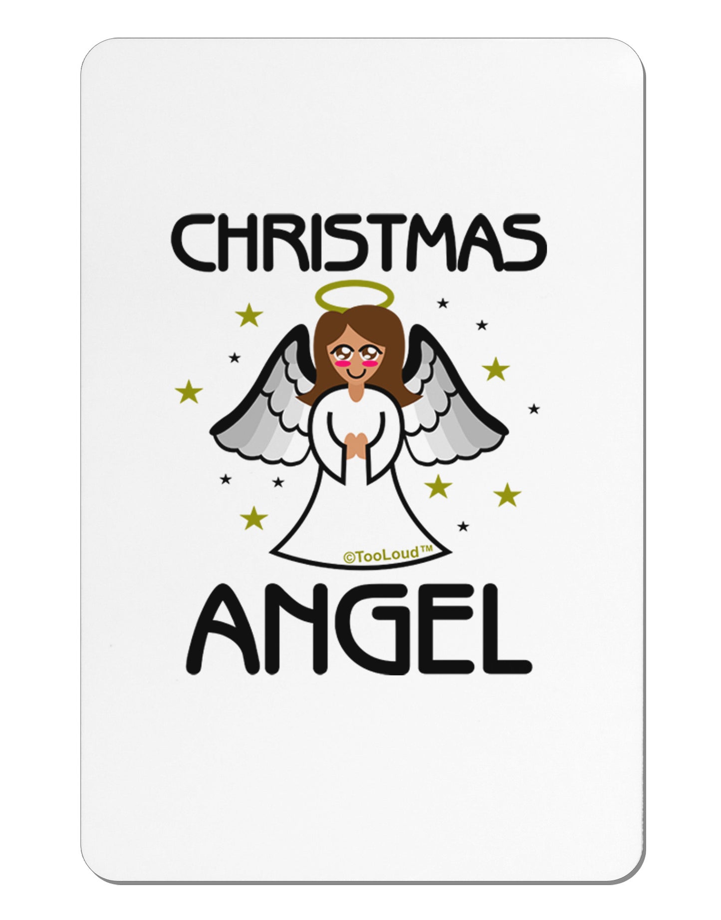 Christmas Angel Aluminum Magnet-TooLoud-White-Davson Sales