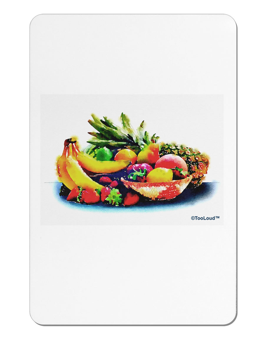 TooLoud Watercolor Fruit Bowl 3 Aluminum Magnet-TooLoud-White-Davson Sales