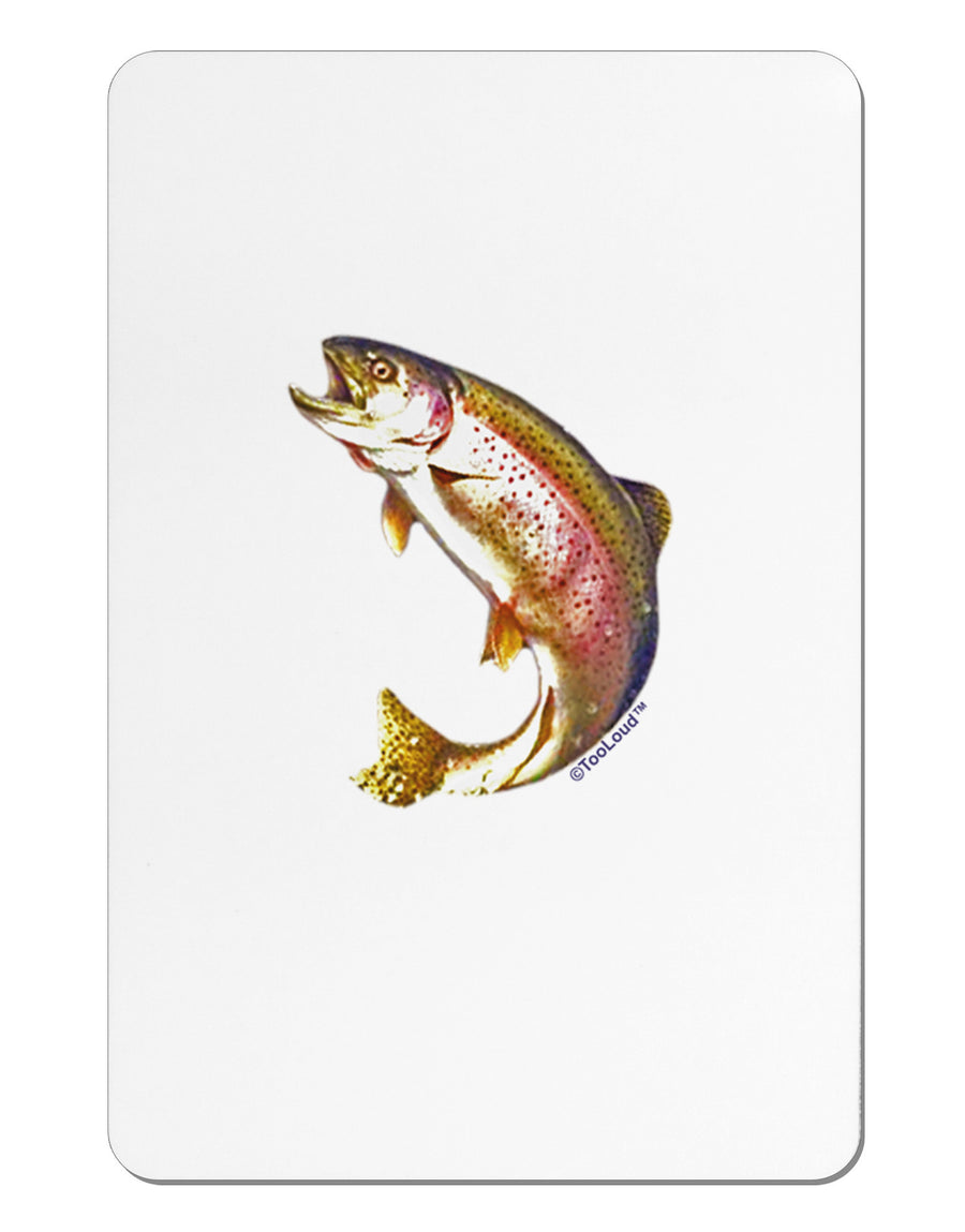 Rainbow Trout Aluminum Magnet-TooLoud-White-Davson Sales