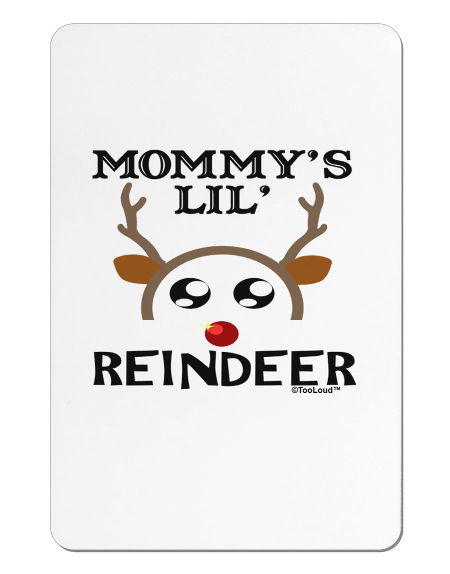 Mommy's Lil Reindeer Boy Aluminum Magnet-TooLoud-White-Davson Sales