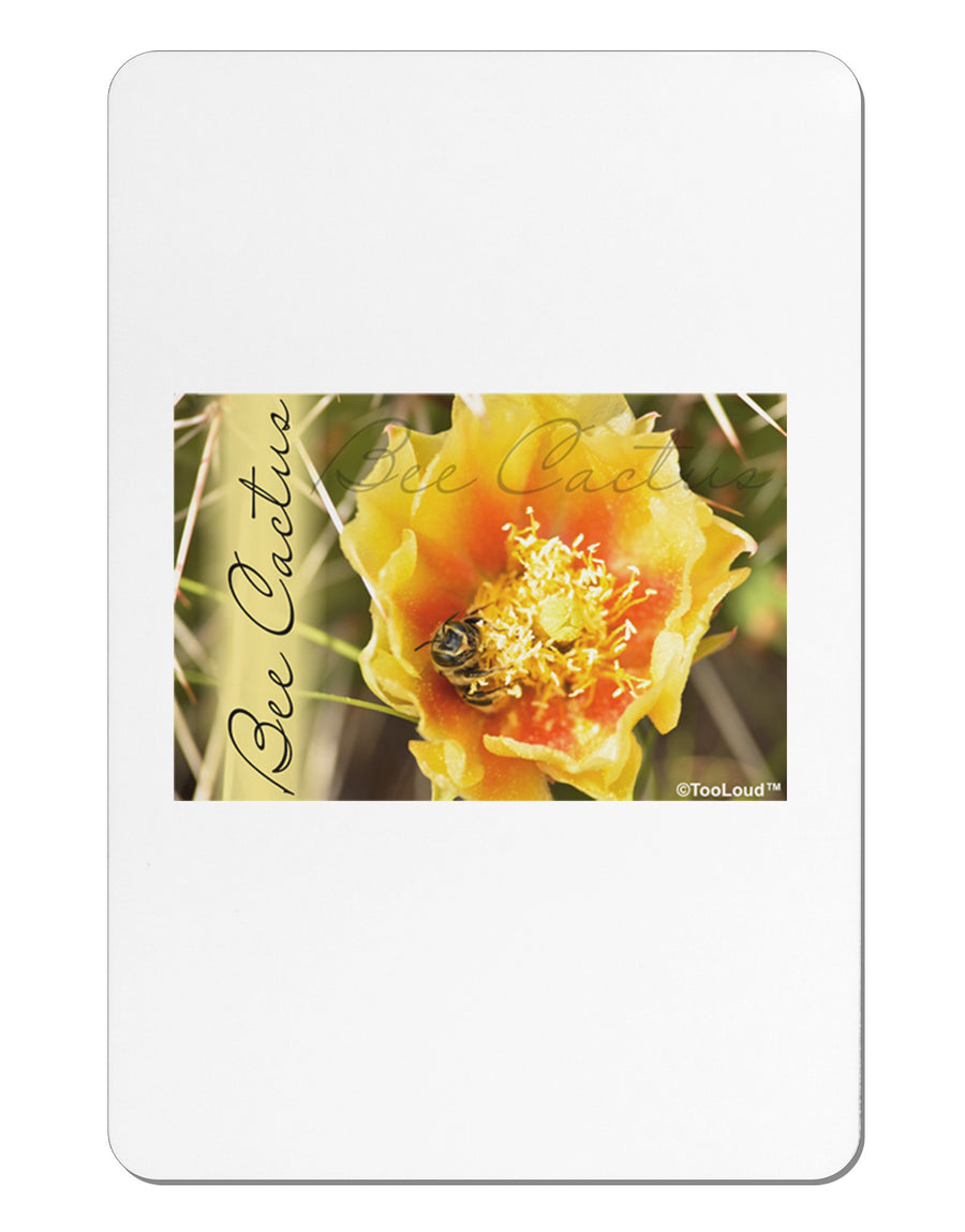 Bee Cactus with Text Aluminum Magnet-TooLoud-White-Davson Sales