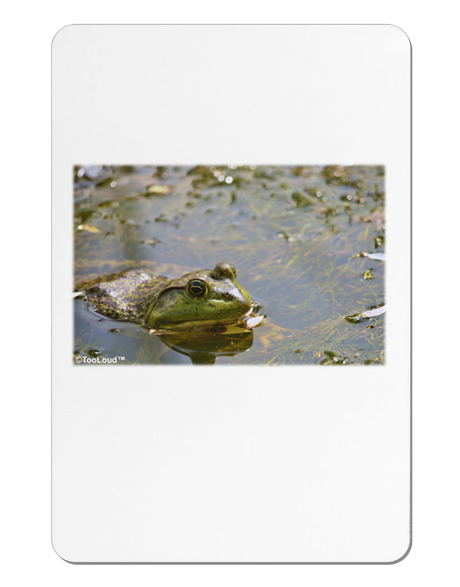 Bullfrog In Water Aluminum Magnet by TooLoud-TooLoud-White-Davson Sales