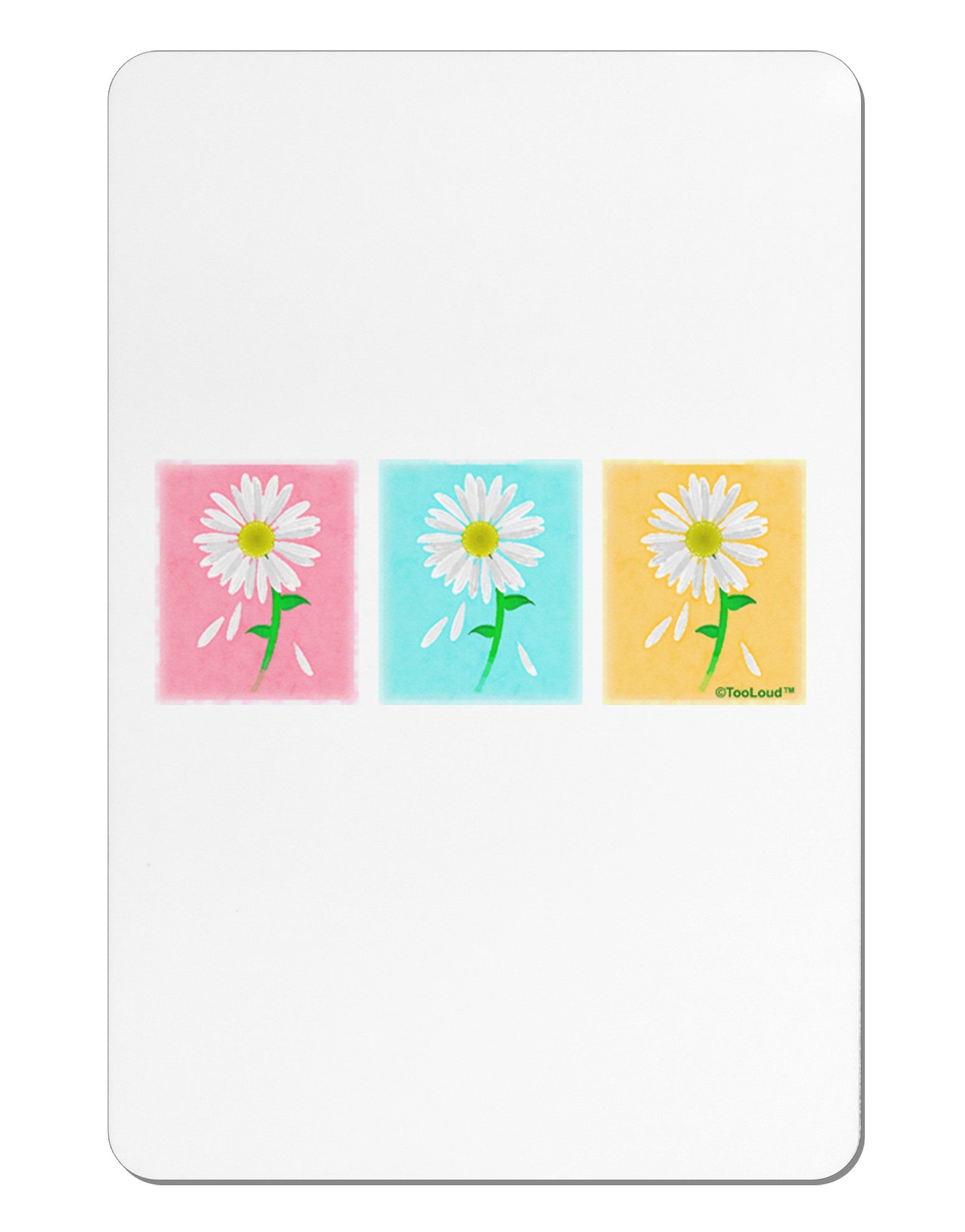Pretty Daisies Watercolor Aluminum Magnet-Fridge Magnet-TooLoud-Davson Sales