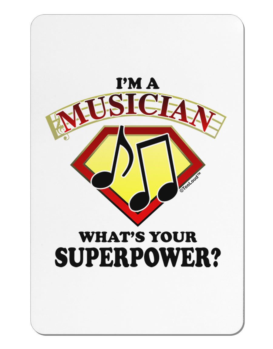 Musician - Superpower Aluminum Magnet-TooLoud-White-Davson Sales