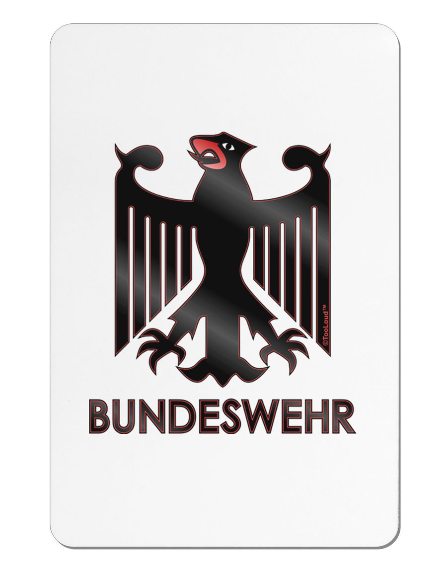 Bundeswehr Logo with Text Aluminum Magnet-TooLoud-White-Davson Sales