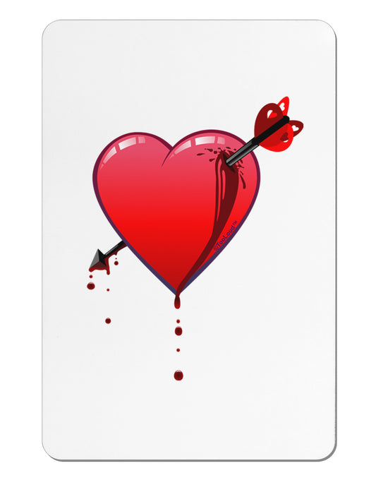 Shot Through the Heart Bleeding Aluminum Magnet by TooLoud-TooLoud-White-Davson Sales