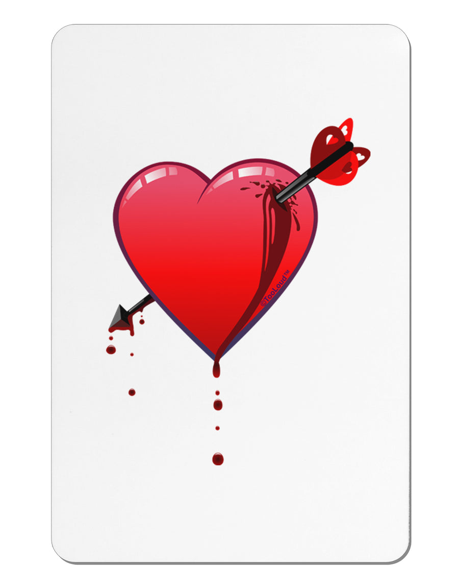 Shot Through the Heart Bleeding Aluminum Magnet by TooLoud-TooLoud-White-Davson Sales