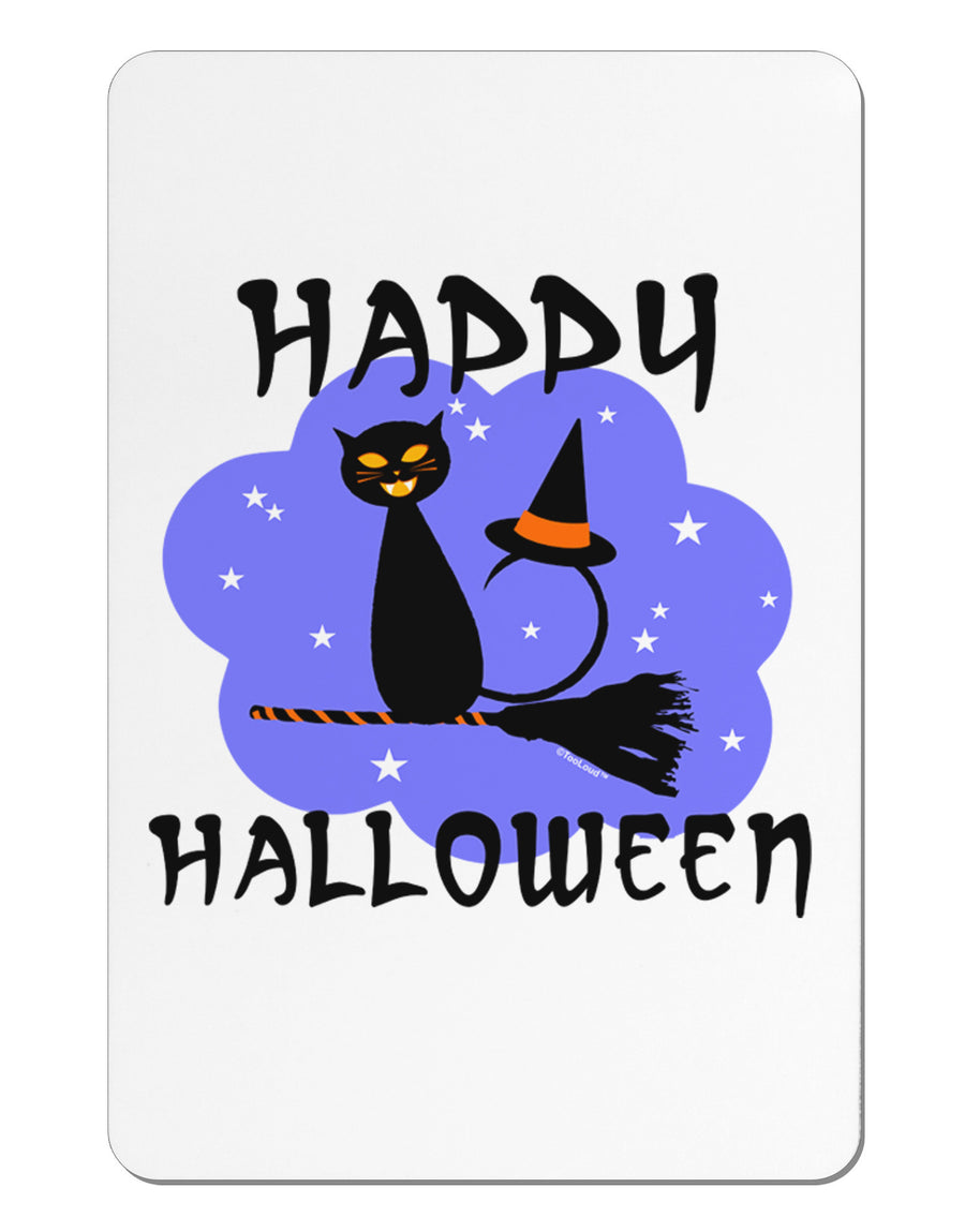 Witch Cat Aluminum Magnet-TooLoud-White-Davson Sales