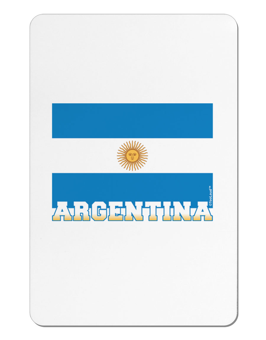 Argentina Flag Aluminum Magnet-TooLoud-White-Davson Sales