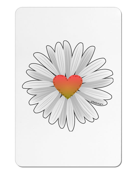 Pretty Daisy Heart Aluminum Magnet-Fridge Magnet-TooLoud-Davson Sales