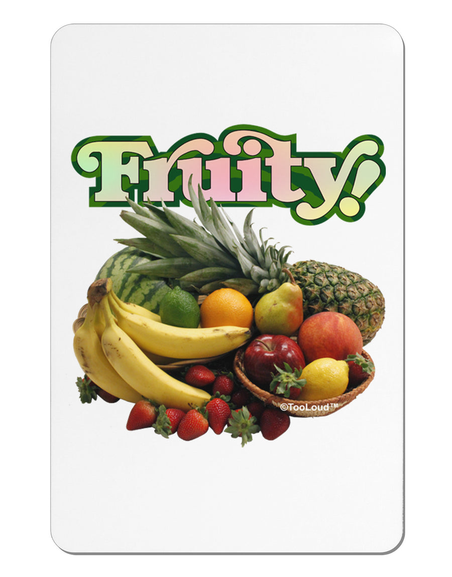 Fruity Fruit Basket Aluminum Magnet-TooLoud-White-Davson Sales