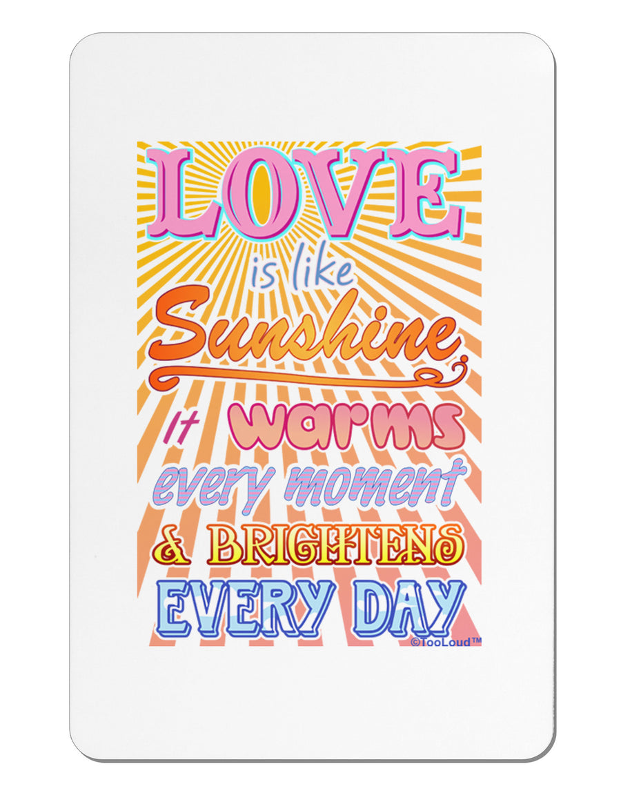 Love is like Sunshine - Sunburst Aluminum Magnet-TooLoud-White-Davson Sales