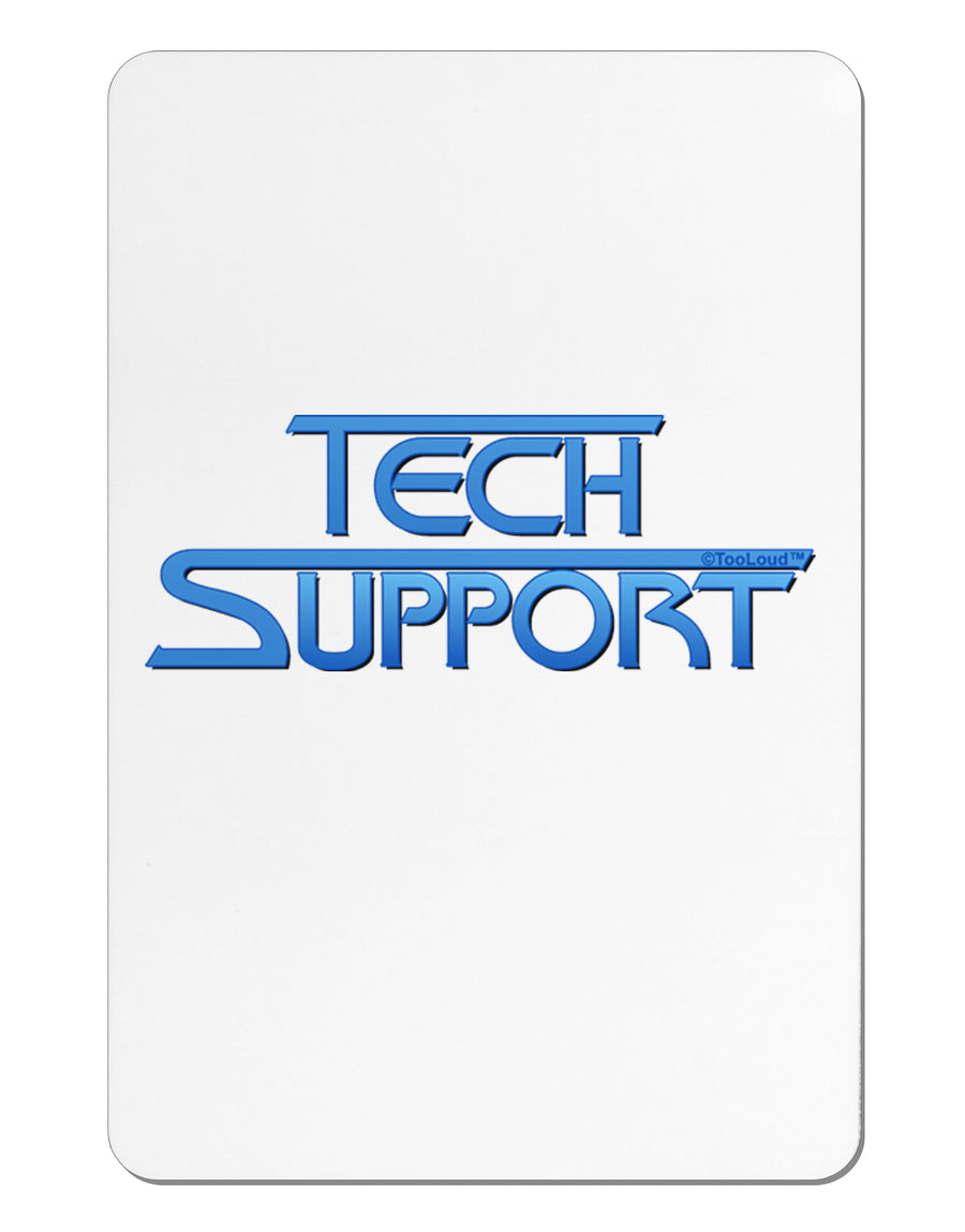 Tech Support Logo Aluminum Magnet by TooLoud-TooLoud-White-Davson Sales