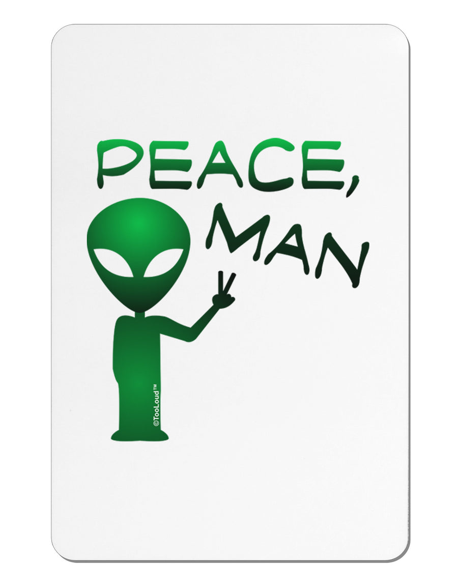 Peace Man Alien Aluminum Magnet-TooLoud-White-Davson Sales