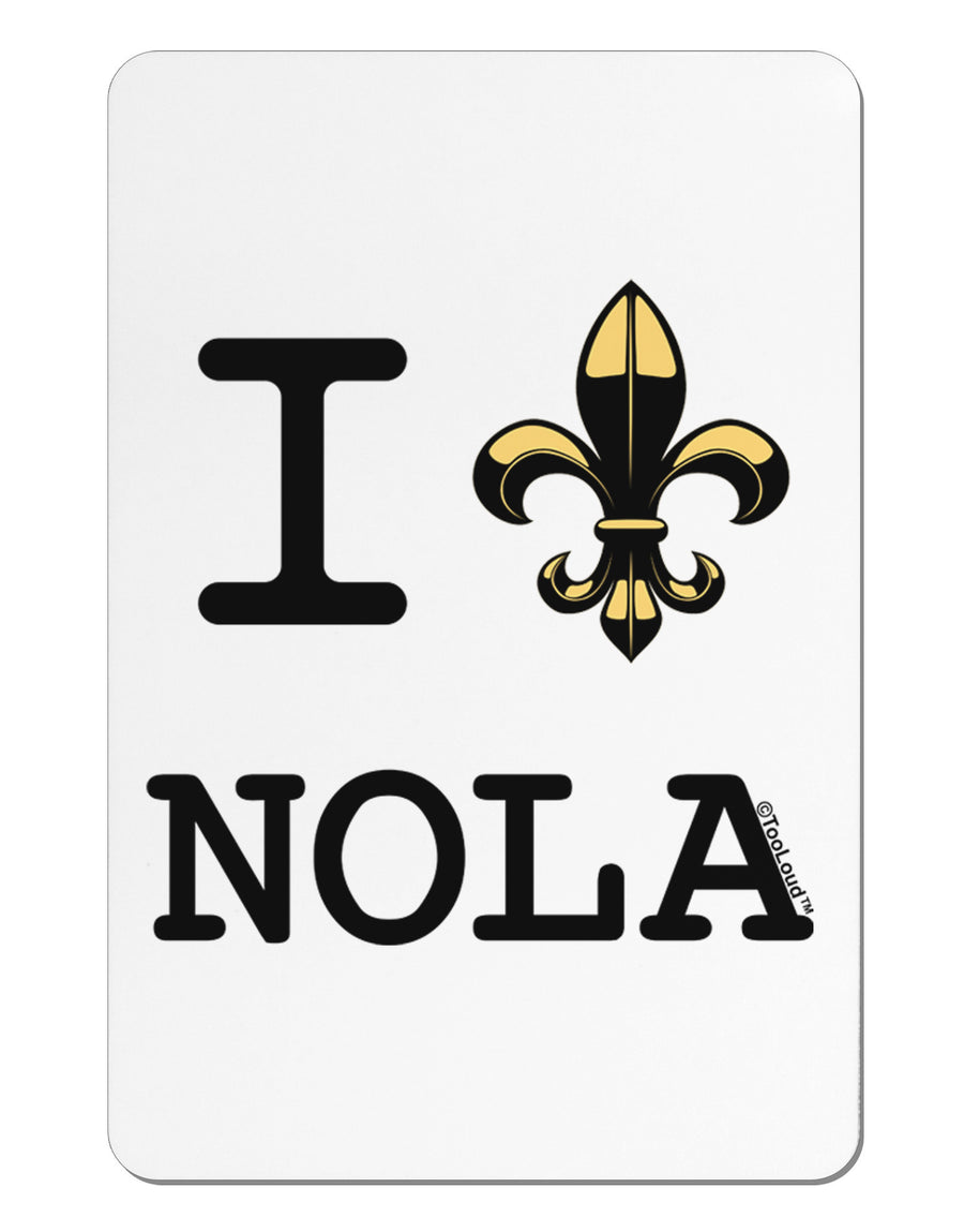 I Love NOLA Fleur de Lis Aluminum Magnet-TooLoud-White-Davson Sales