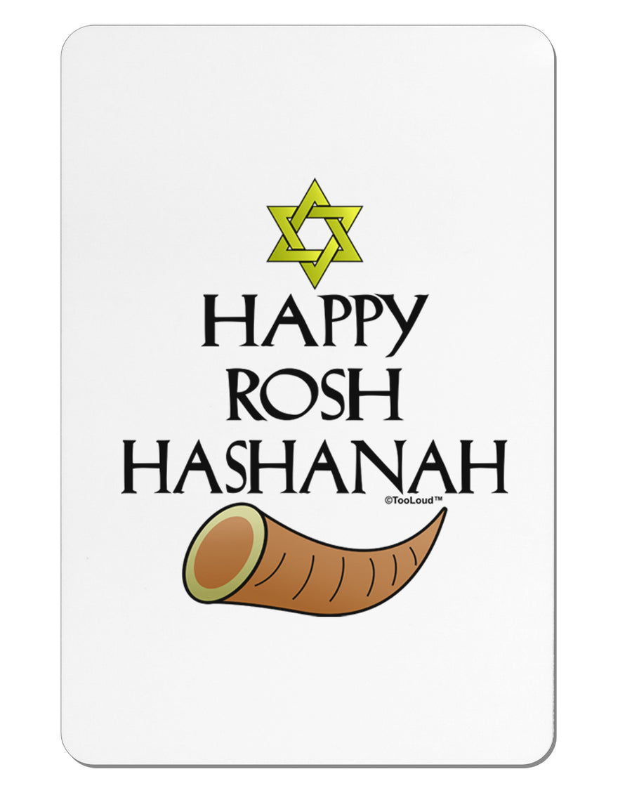 Happy Rosh Hashanah Aluminum Magnet-TooLoud-White-Davson Sales