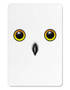 Cute Snowy Owl Face Aluminum Magnet-TooLoud-White-Davson Sales