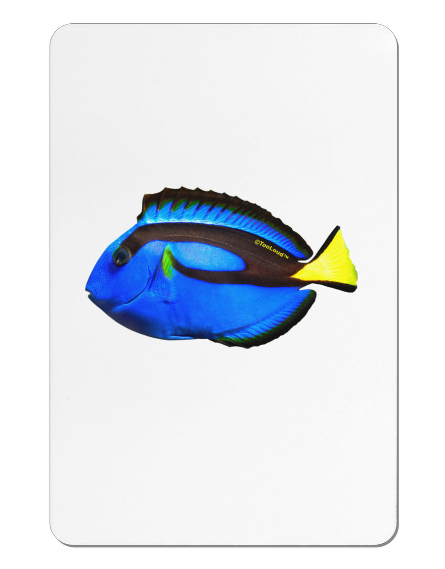 Blue Tang Fish Aluminum Magnet-TooLoud-White-Davson Sales