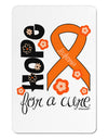 Hope for a Cure - Orange Ribbon Leukemia - Flowers Aluminum Magnet-TooLoud-White-Davson Sales