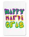Happy Mardi Gras Text 2 Aluminum Magnet-TooLoud-White-Davson Sales