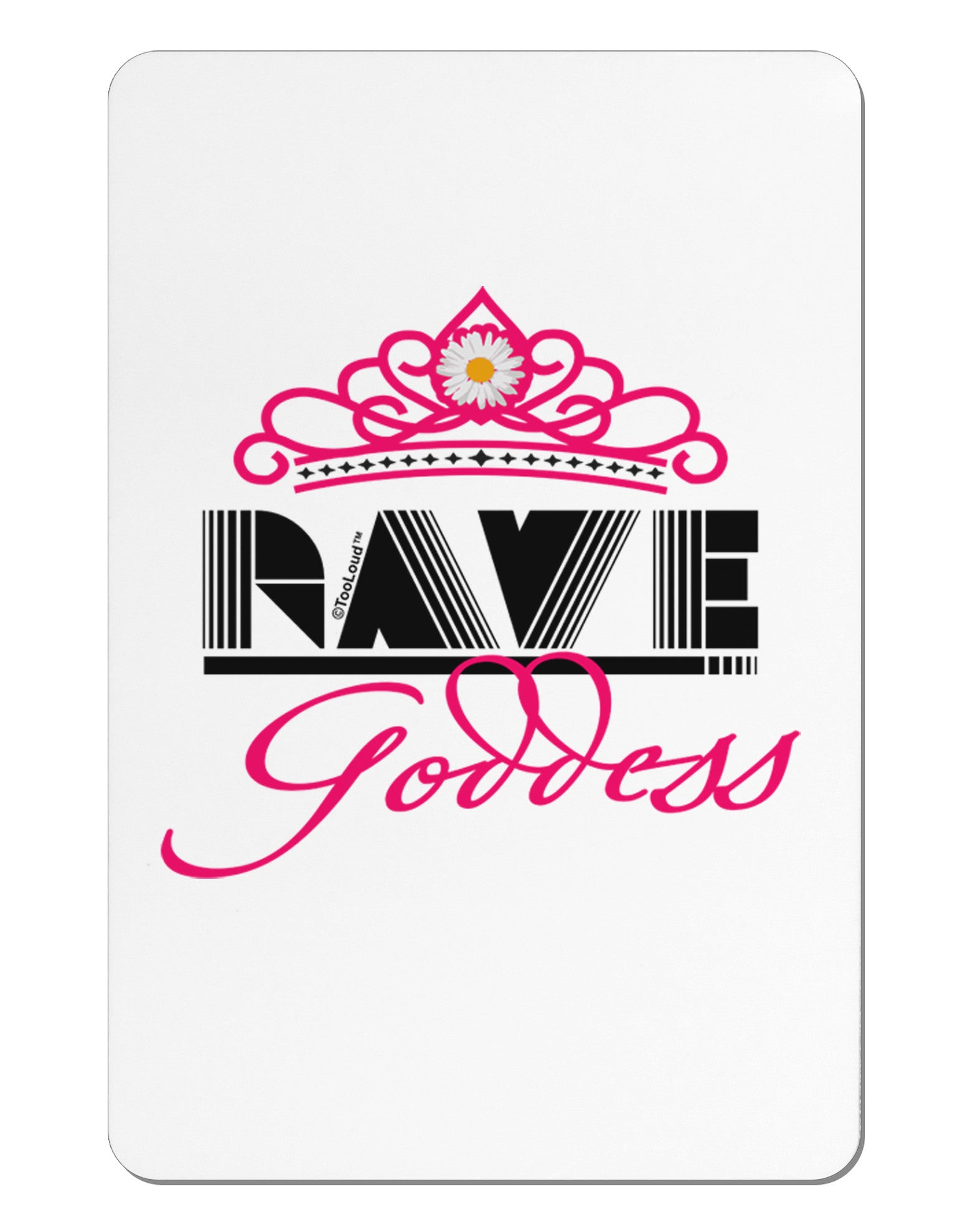 Rave Goddess Aluminum Magnet-TooLoud-White-Davson Sales