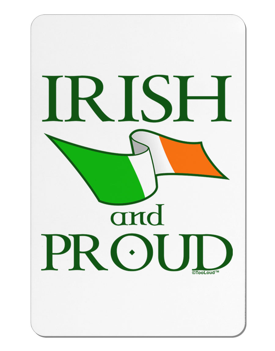 Irish and Proud Aluminum Magnet-TooLoud-White-Davson Sales