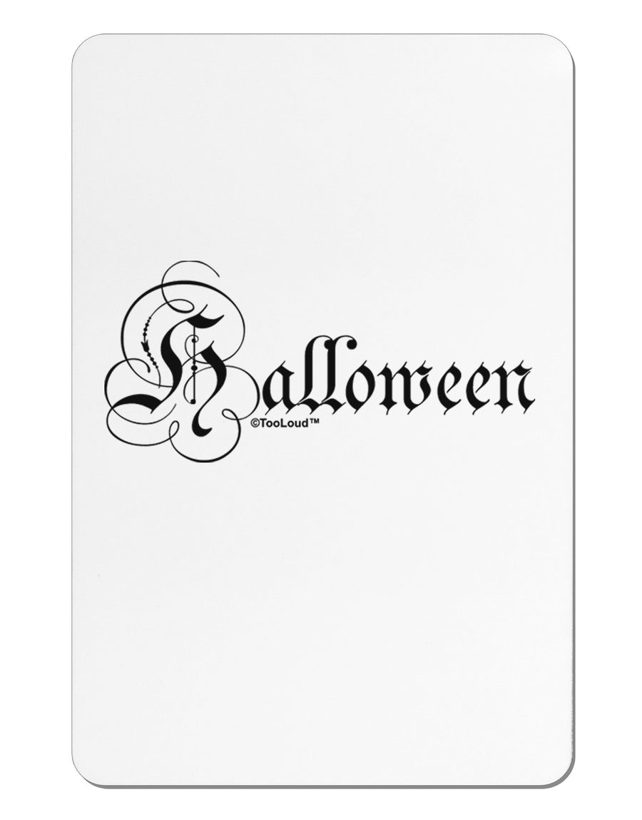 Halloween Script Text Aluminum Magnet-TooLoud-White-Davson Sales