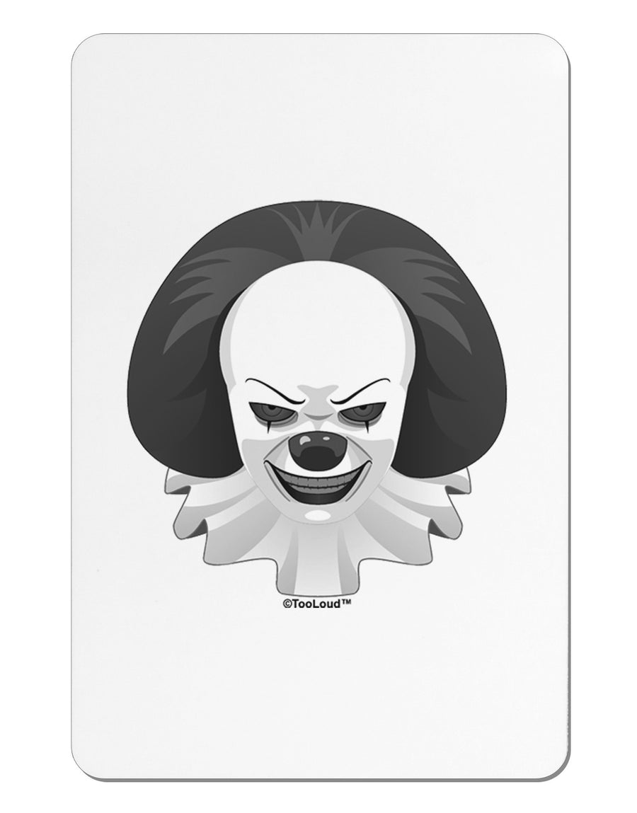 Scary Clown Grayscale Aluminum Magnet-TooLoud-White-Davson Sales