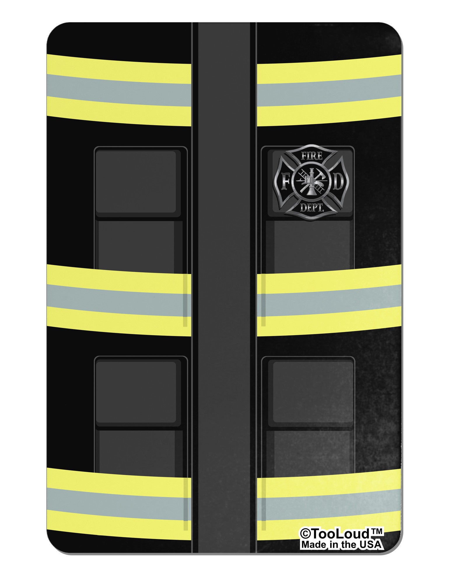 Firefighter Black AOP Aluminum Magnet All Over Print-TooLoud-White-Davson Sales