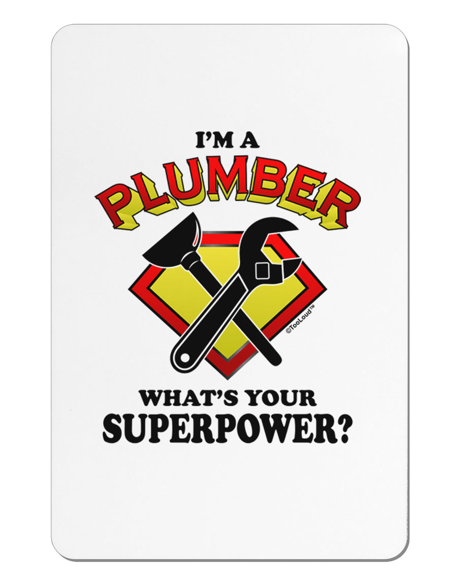 Plumber - Superpower Aluminum Magnet-TooLoud-White-Davson Sales