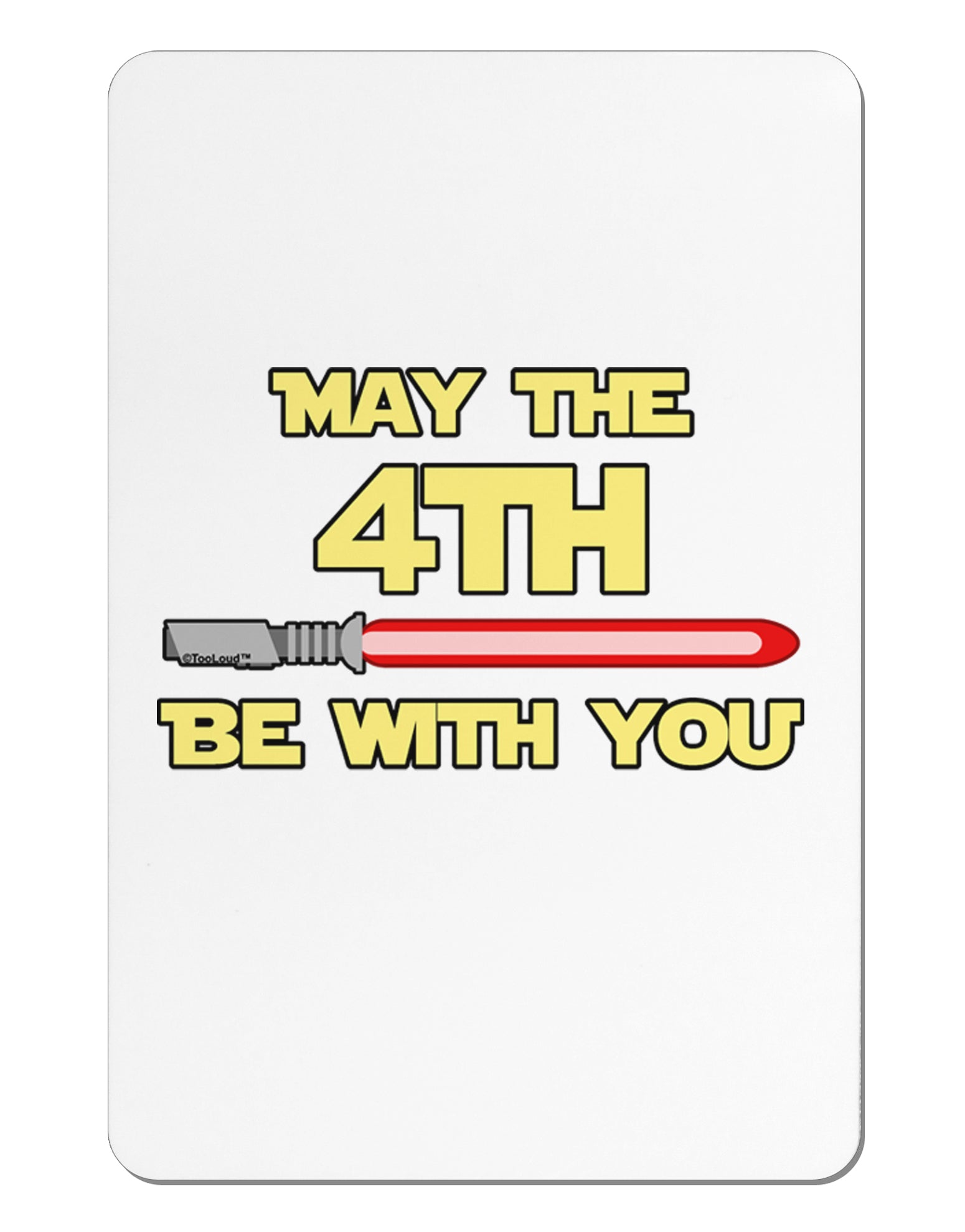 4th Be With You Beam Sword Aluminum Magnet by TooLoud-TooLoud-White-Davson Sales