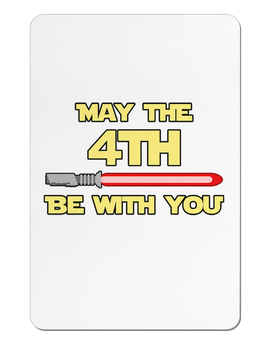 4th Be With You Beam Sword Aluminum Magnet by TooLoud-TooLoud-White-Davson Sales