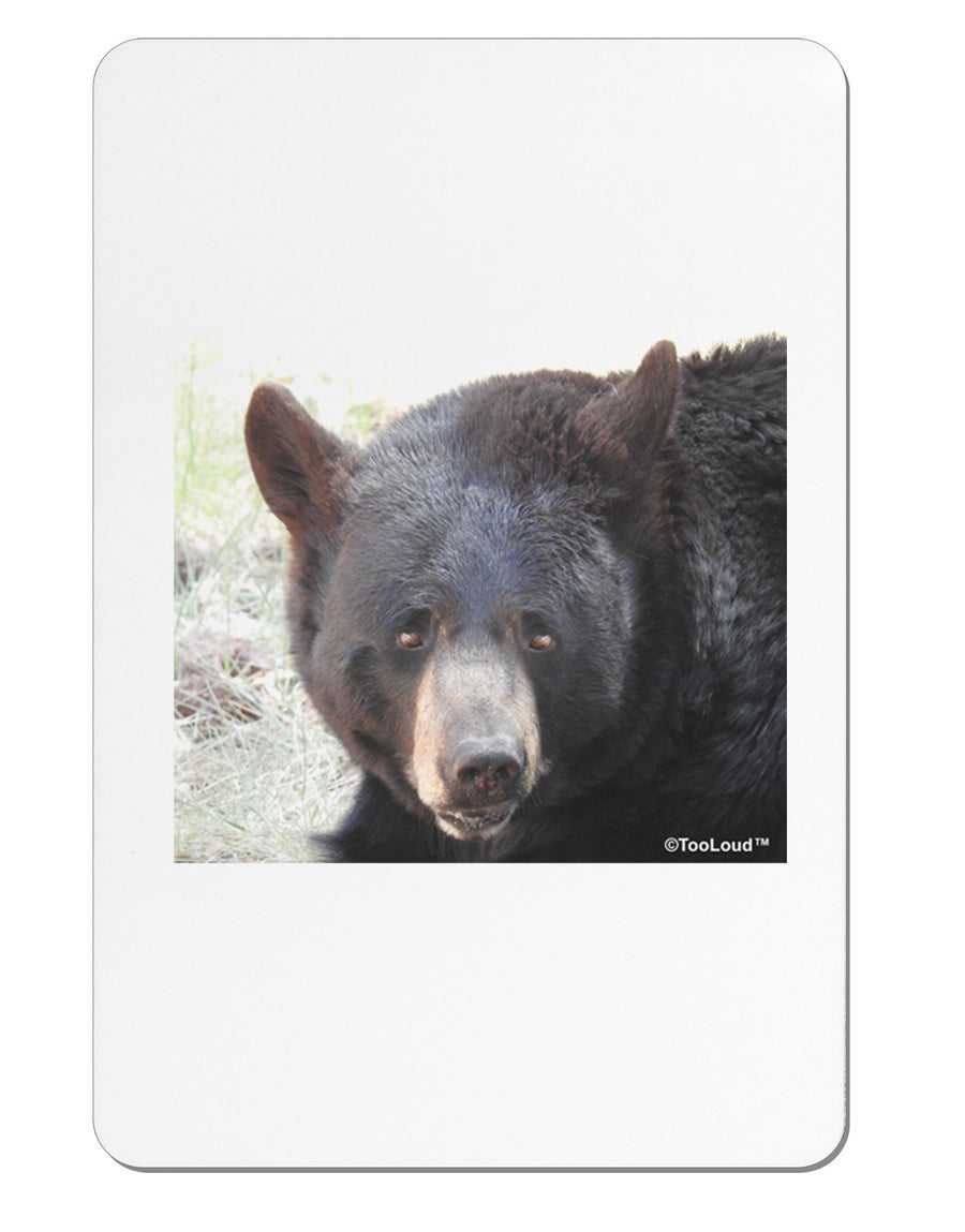 Staring Black Bear Aluminum Magnet-TooLoud-White-Davson Sales