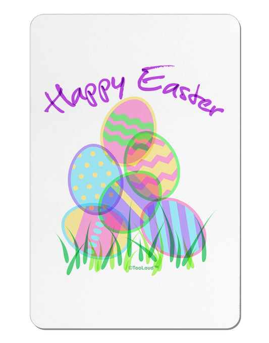 Happy Easter Gel Look Print Aluminum Magnet-TooLoud-White-Davson Sales