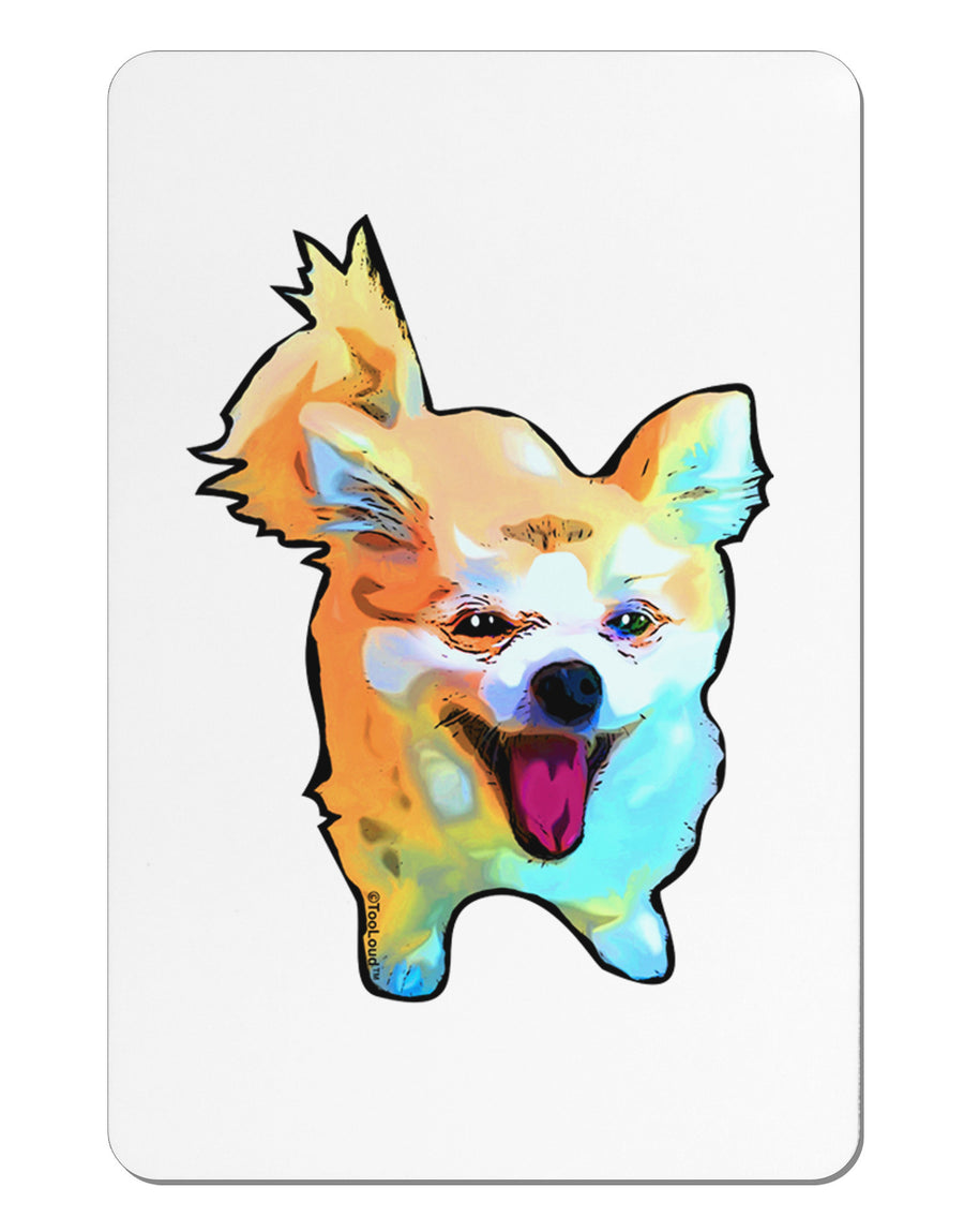 Cartoon Pomeranian Aluminum Magnet-TooLoud-White-Davson Sales