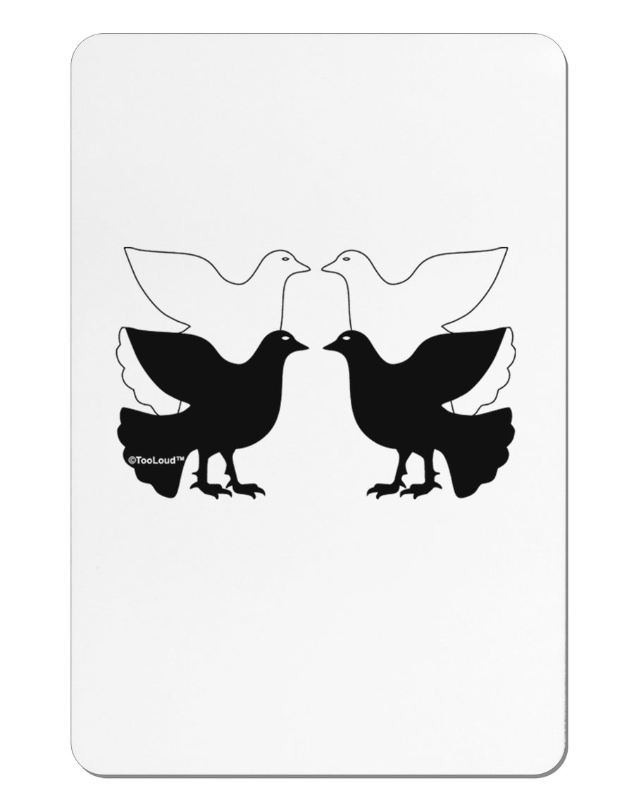 Four Calling Birds Aluminum Magnet-TooLoud-White-Davson Sales