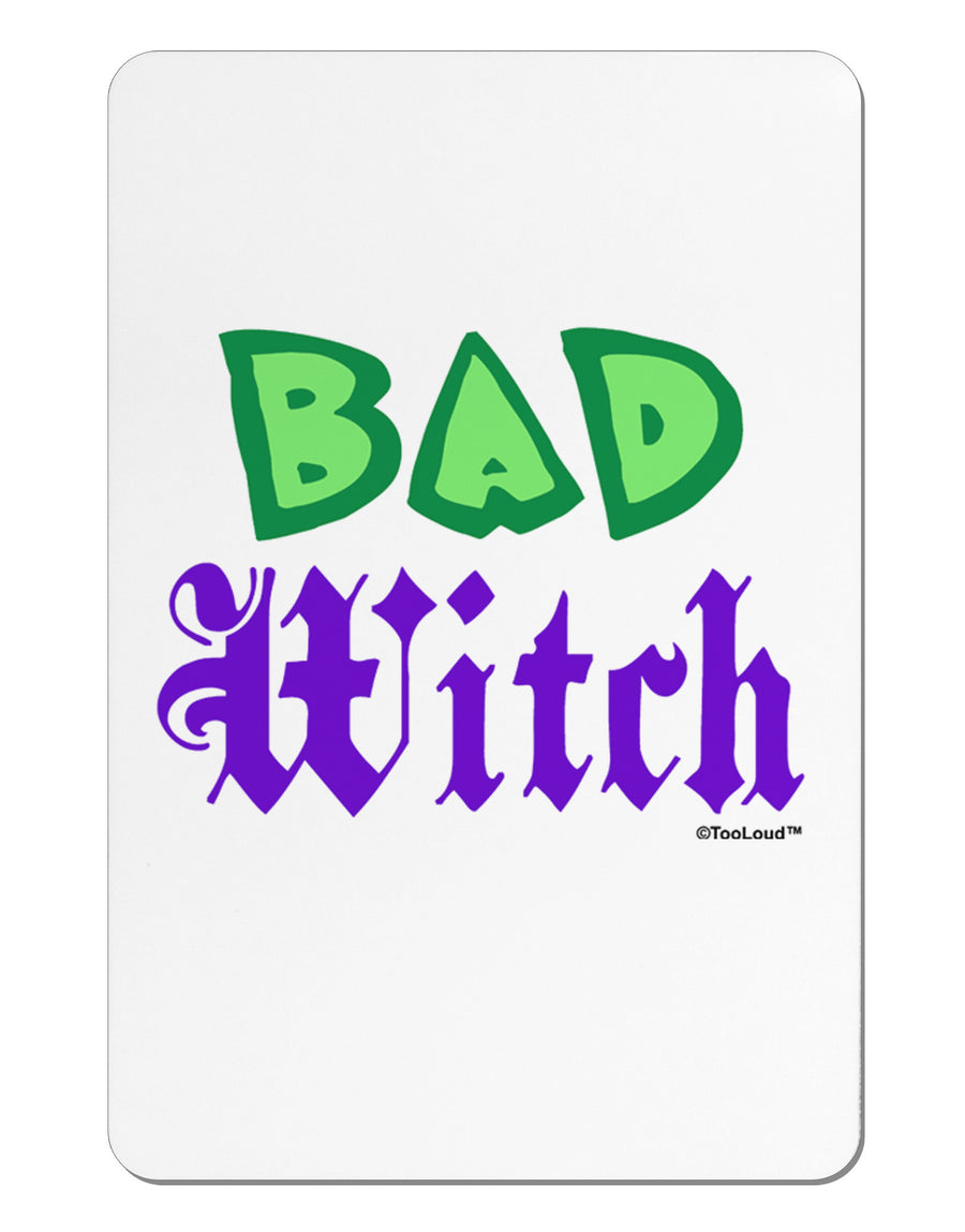 Bad Witch Color Green Aluminum Magnet-TooLoud-White-Davson Sales